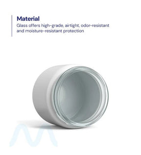 Straight Sided Matte White Glass Jars | 50mm - 2oz - 200 Count - 2