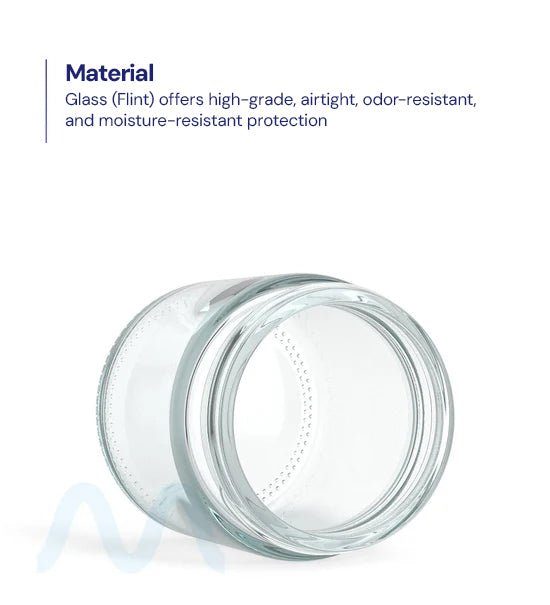 Straight Sided Clear Glass Jars | 50mm - 3oz - 100 Count - 2
