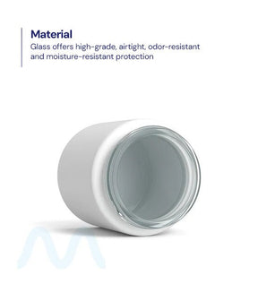 Straight Sided Matte White Glass Jars | 50mm - 3oz - 100 Count - 2