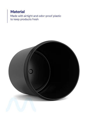 Wide Mouth Straight Sided Black Plastic Jars | 89mm - 16oz - 205 Count - 2