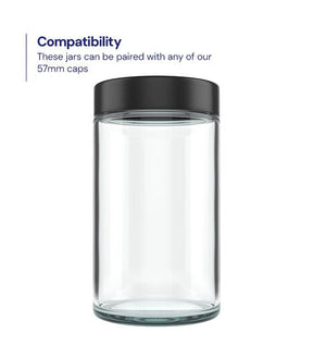 Straight Sided Clear Glass Jars | 57mm - 10oz - 72 Count - 6