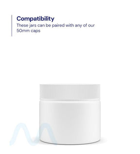 Straight Sided Matte White Glass Jars | 50mm - 2oz - 200 Count - 3