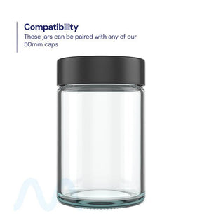 Straight Sided Clear Glass Jars | 50mm - 5oz - 100 Count - 3