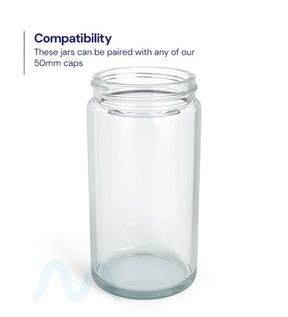 Straight Sided Clear Glass Jars | 50mm - 6oz - 80 Count - 3