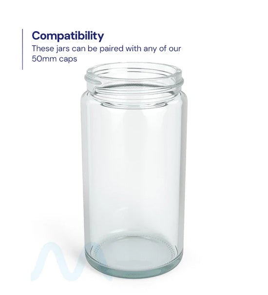 Straight Sided Clear Glass Jars | 50mm - 6oz - 80 Count - 3