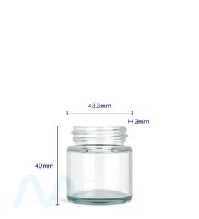 Straight Sided Clear Glass Jars | 38mm - 1oz - 256 Count - 6