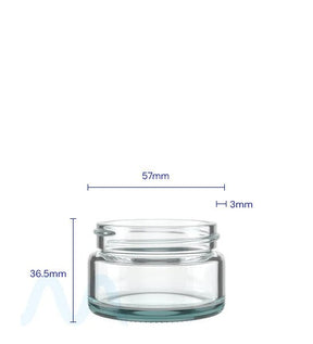 Straight Sided Clear Glass Jars | 50mm - 1oz - 200 Count - 4