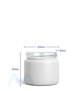 Straight Sided Matte White Glass Jars | 50mm - 2oz - 200 Count - 4