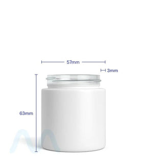 Straight Sided Matte White Glass Jars | 50mm - 3oz - 100 Count - 4