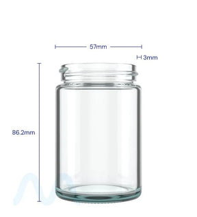 Straight Sided Clear Glass Jars | 50mm - 5oz - 100 Count - 4