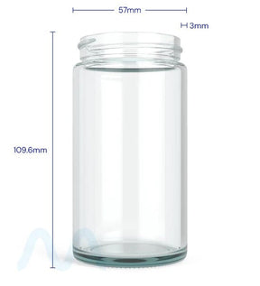 Straight Sided Clear Glass Jars | 50mm - 6oz - 80 Count - 4