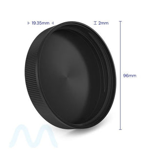 Child Resistant | Ribbed Push Down & Turn Plastic Caps | 89mm - Semi Gloss Black - 205 Count - 5