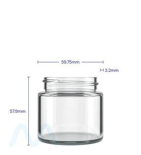Straight Sided Clear Glass Jars | 53mm - 3oz - 144 Count - 4