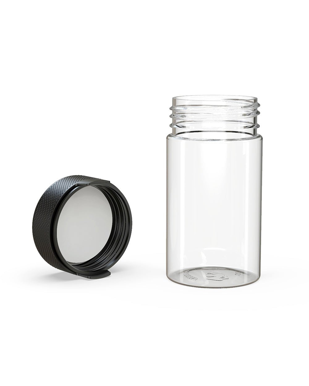 5oz Chubby Gorilla Clear Child Resistant Plastic Aviator Container w/ Black Cap 300/Box Humidity Packs - 4