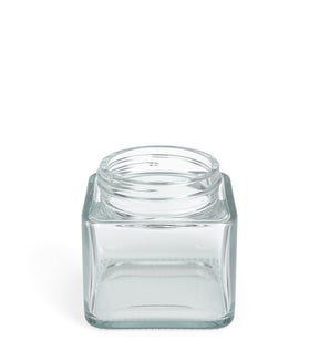 50mm Cube Clear 3oz Glass V2 Jars 80/Box