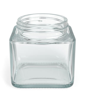 50mm Cube Clear 3oz Glass V2 Jars 80/Box