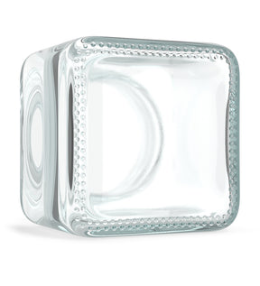 50mm Cube Clear 3oz Glass V2 Jars 80/Box