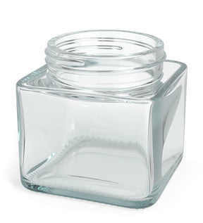 50mm Cube Clear 3oz Glass V2 Jars 80/Box