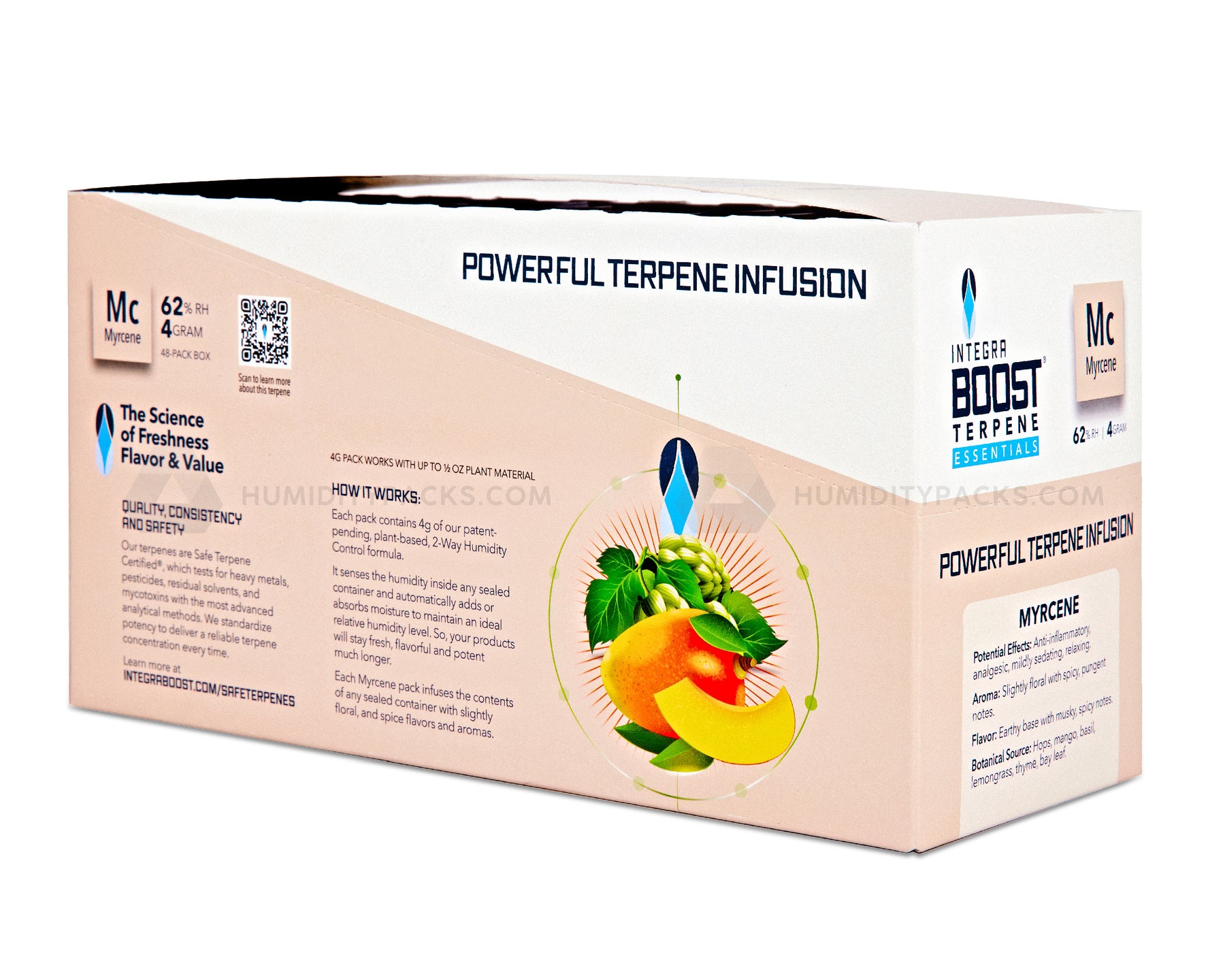 Integra Boost 4 Gram 2-Way Terpene Essentials Myrcene Humidity Packs (62%) 48-Box Humidity Packs - 7