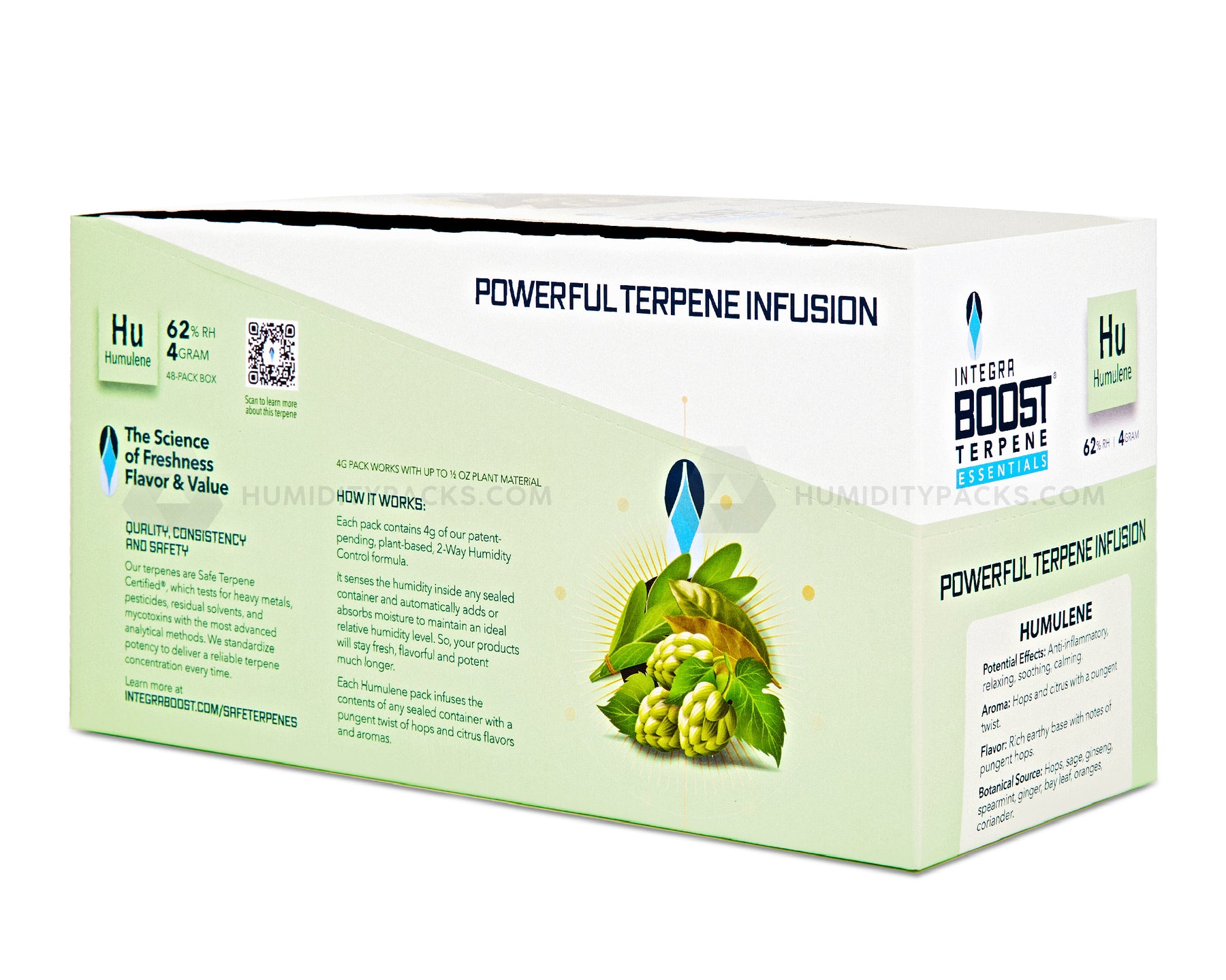 Integra Boost 4 Gram 2-Way Terpene Essentials Humulene Humidity Packs (62%) 48-Box Humidity Packs - 7