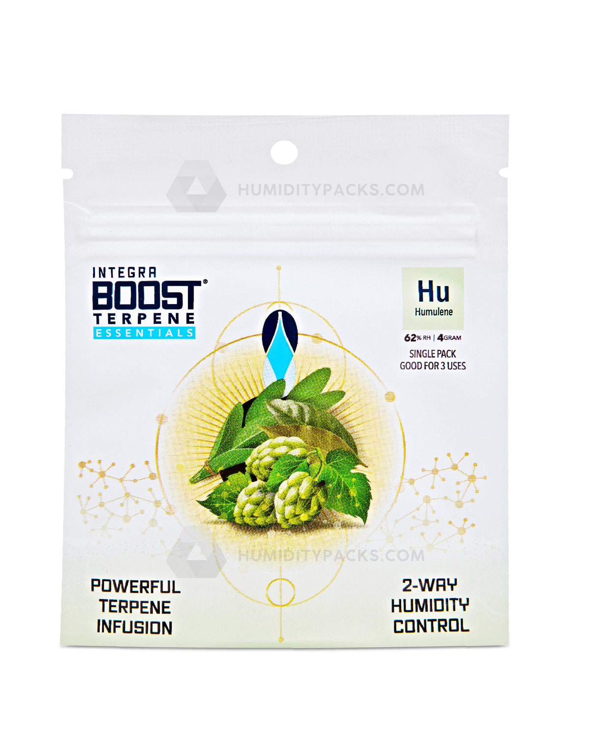 Integra Boost 4 Gram 2-Way Terpene Essentials Humulene Humidity Packs (62%) 48-Box Humidity Packs - 2