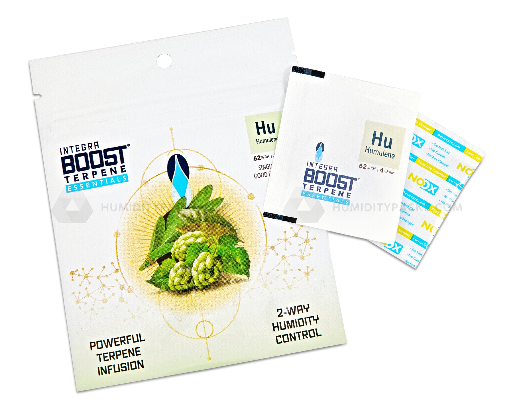 Integra Boost 4 Gram 2-Way Terpene Essentials Humulene Humidity Packs (62%) 48-Box Humidity Packs - 6