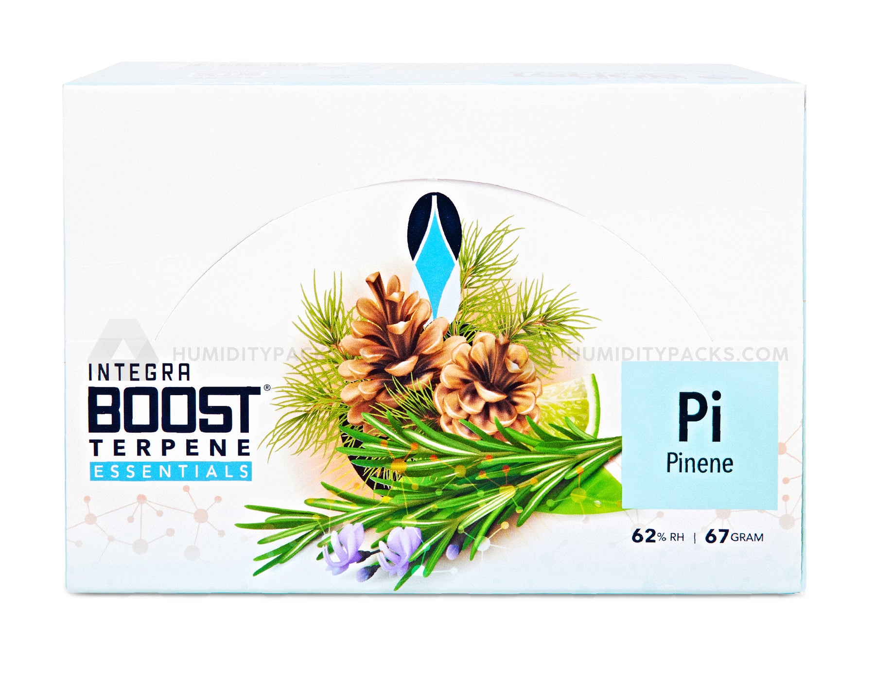 Integra Boost 67 Gram 2-Way Terpene Essentials Pinene Humidity Packs (62%) 12-Box Humidity Packs - 6