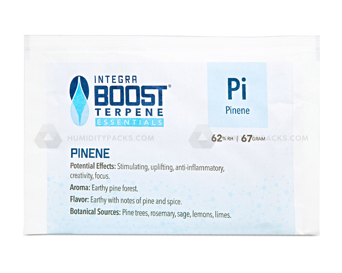 Integra Boost 67 Gram 2-Way Terpene Essentials Pinene Humidity Packs (62%) 12-Box Humidity Packs - 2
