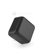 46mm Push and Turn Square Child Resistant Plastic Caps With Foam Liner - Matte Black - 80/Box