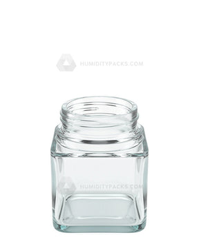 46mm Square Sided Clear 3oz Glass Jar 80/Box Humidity Packs - 2