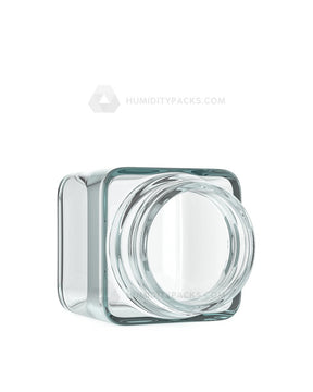 46mm Square Sided Clear 3oz Glass Jar 80/Box Humidity Packs - 4