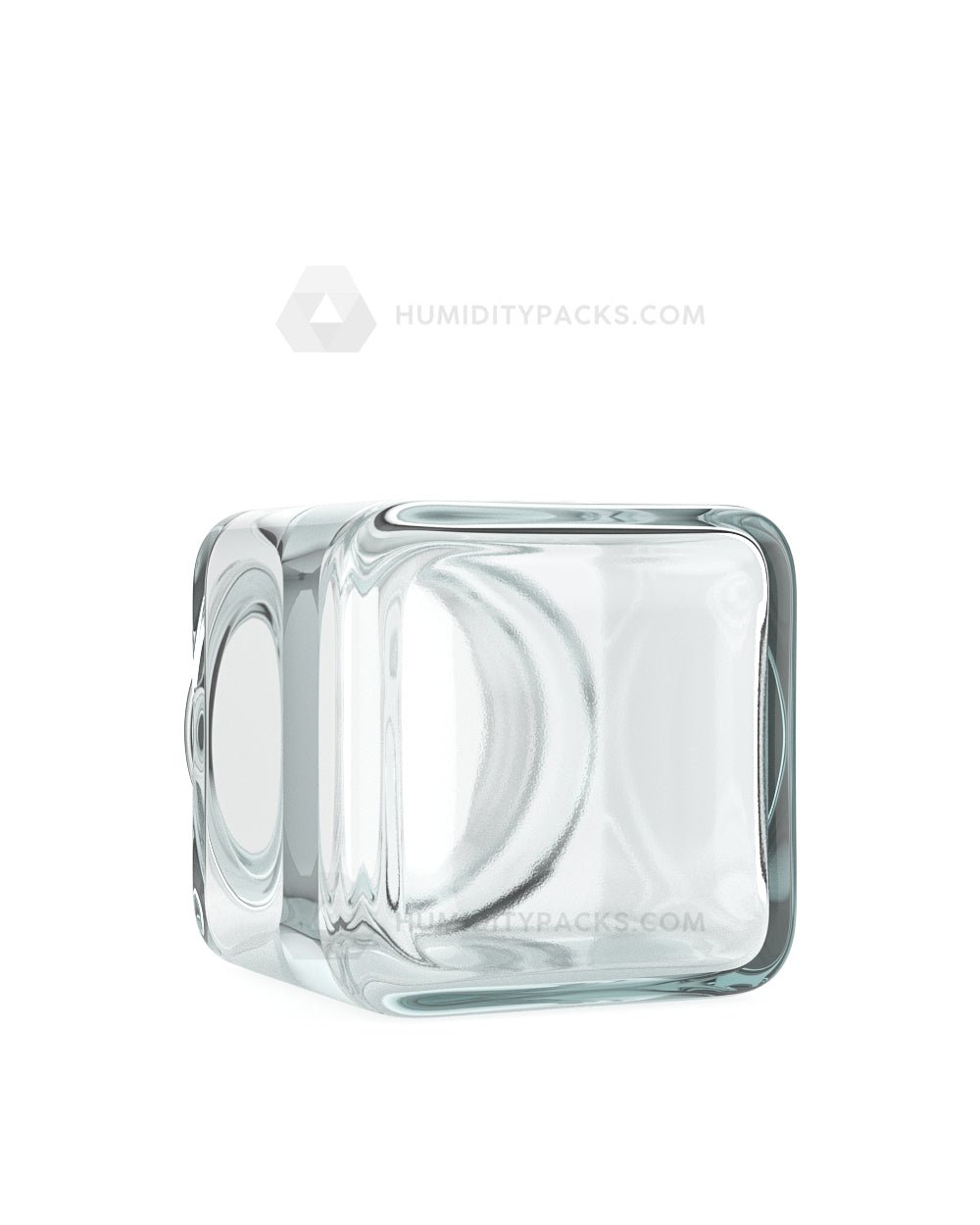 46mm Square Sided Clear 3oz Glass Jar 80/Box Humidity Packs - 5