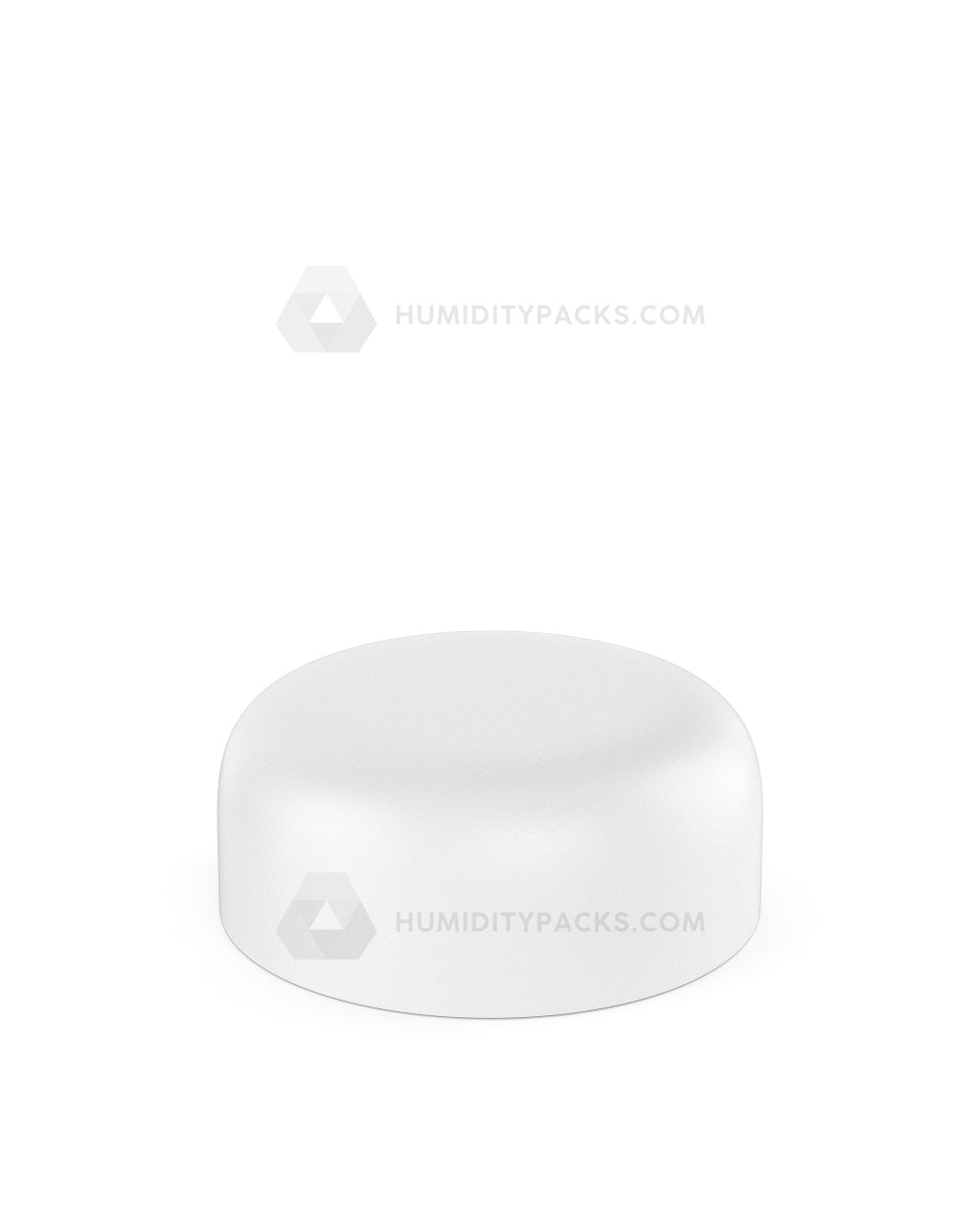 53mm Push and Turn Dome Child Resistant Plastic Caps With Foam Liner - Matte White - 120/Box