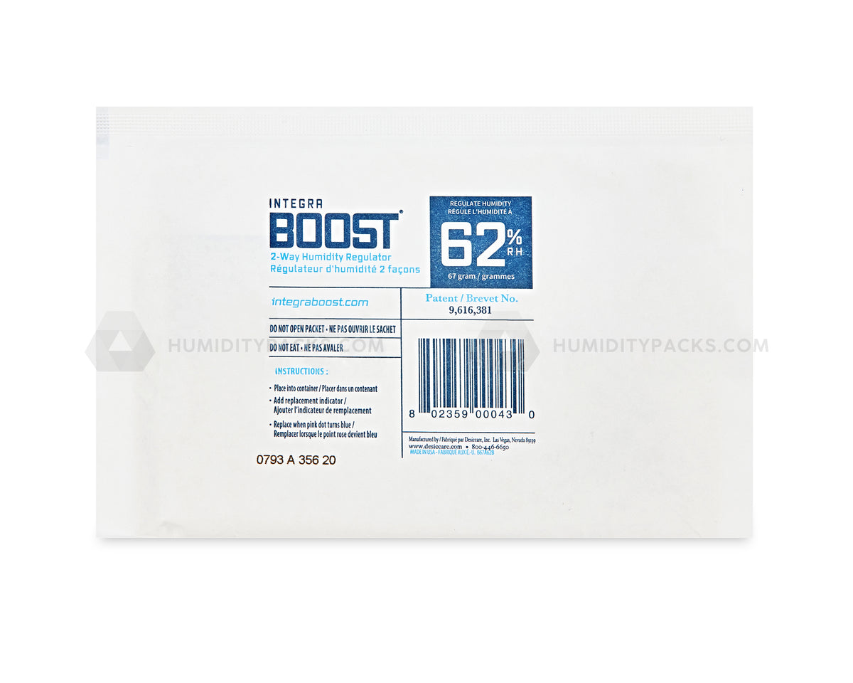 Boost Humidity Packs 62% (67 gram) 100-Box