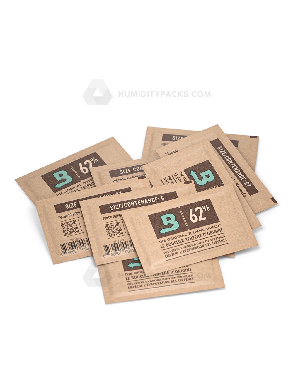 Boveda 62% Two-Way Humidity Control Pack For Storing 1 lb – Size 67 –  Single – Moisture Absorber for Storage Containers – Humidifier Pack –  Individually Wrapped Hydration Packet – More Sticky