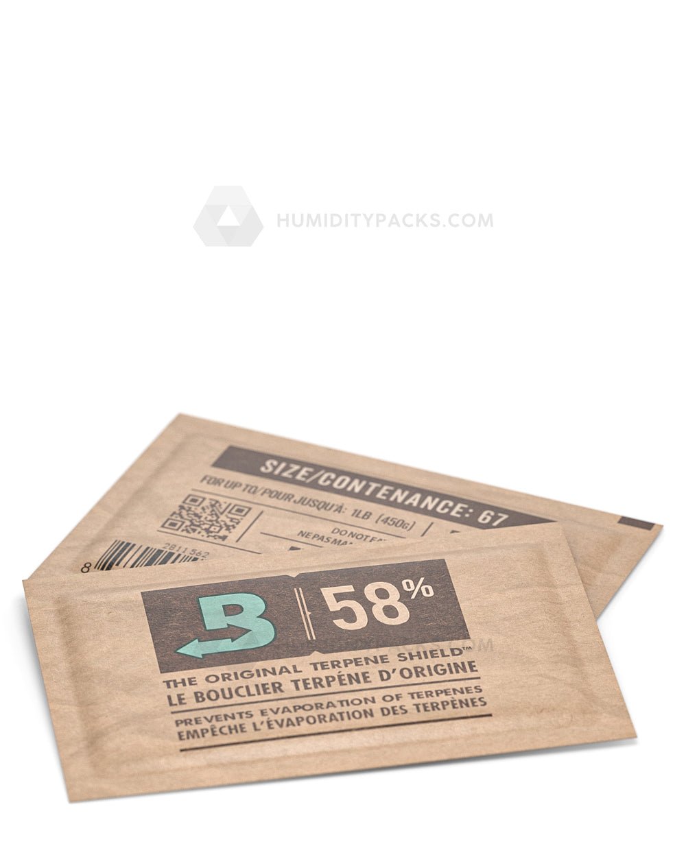 Boveda Humidity Packs 58% (67 Gram) 100-Box Humidity Packs - 5