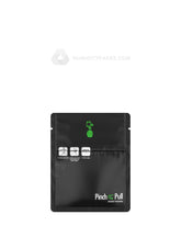 Matte-Black 3.6" x 4.5" Pinch N Pull Mylar Child Resistant & Tamper Evident Bags (1 Gram) 250/Box Humidity Packs - 1