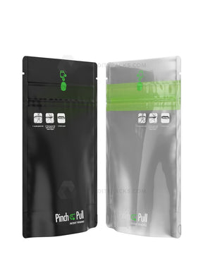 Matte-Black 4" x 7" Pinch N Pull Vista Mylar Child Resistant & Tamper Evident Bags (7 grams) 250/Box Humidity Packs - 2