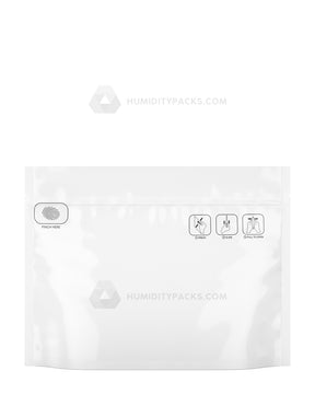 Matte-White 12" x 9" Pinch N Slide 2.0 Mylar Child Resistant & Tamper Evident Exit Bags (56 grams) 250/Box