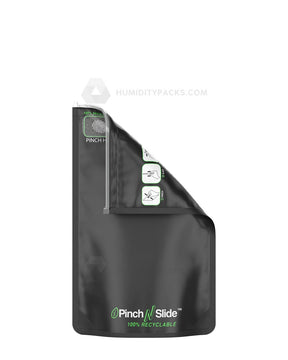 Matte-Black 4" x 6.5" Pinch N Slide Mylar Child Resistant & 100% Recyclable Bags (7 grams) 250/Box Humidity Packs - 3