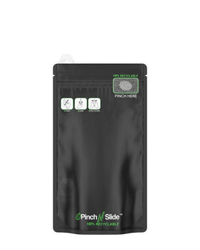 Matte-Black 4" x 7.4" Pinch N Slide 3.0 Mylar Child Resistant & Tamper Evident Recyclable Bags (7 grams) 250/Box Humidity Packs - 1