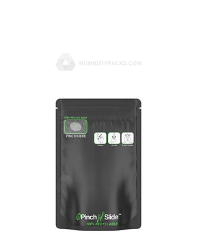 Matte-Black 3.6" x 5.7" Pinch N Slide 3.0 Mylar Child Resistant & Tamper Evident Bags (3.5 grams) 250/Box Humidity Packs - 2
