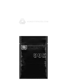 Matte-Black 3.4" x 3.7" Pinch N Slide 2.0 Mylar Child Resistant & Tamper Evident Bags (1 gram) 250/Box