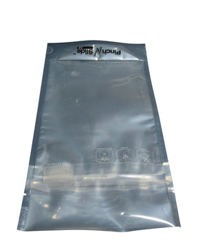 Black 5" x 8.5" Pinch N Slide 2.0 Mylar Child Resistant & Tamper Evident Vista Bags (14 grams) 250/Box Humidity Packs - 4