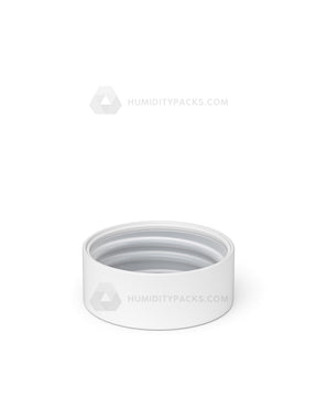 38mm Smooth Push and Turn Child Resistant Plastic Caps With Foam Liner - Matte White - 320/Box