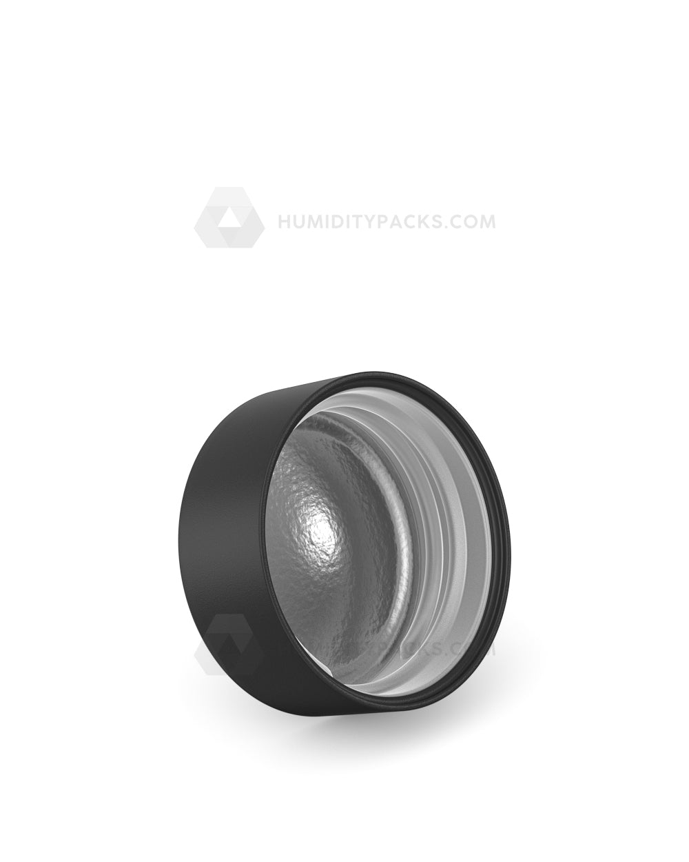 38mm Smooth Push and Turn Child Resistant Plastic Caps With Foil Liner - Black - 320/Box