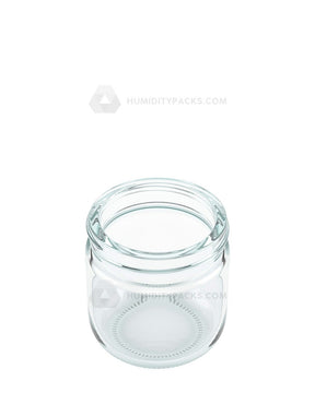 53mm Rounded Base Clear 2.5oz Glass Jar 32/Box Humidity Packs - 2