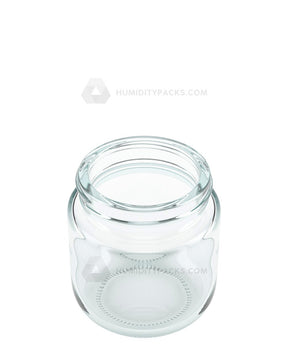 53mm Rounded Base Clear 3.75oz Glass Jar 32/Box Humidity Packs - 2