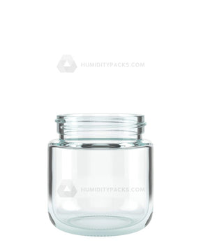 53mm Rounded Base Clear 3.75oz Glass Jar 32/Box Humidity Packs - 1