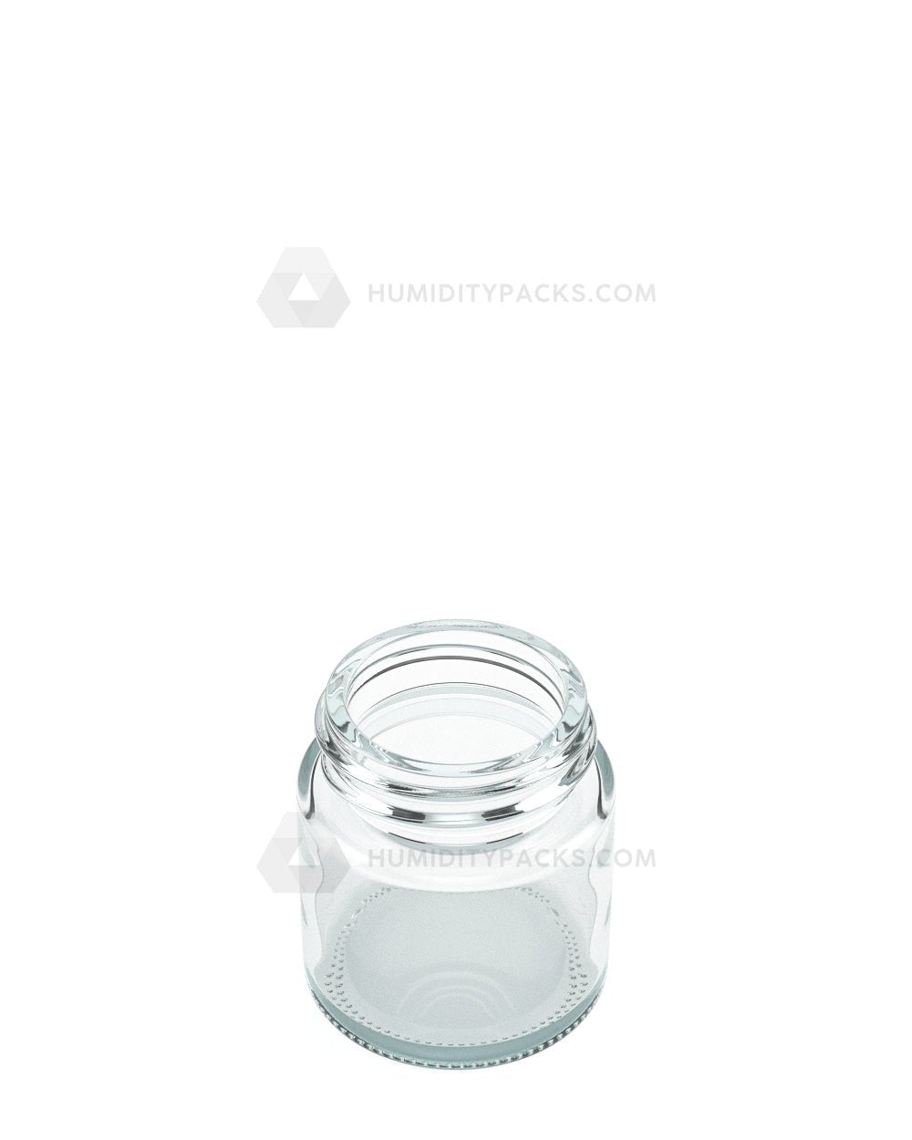 38mm Straight Sided Clear 1oz Glass Jar 256/Box Humidity Packs - 3